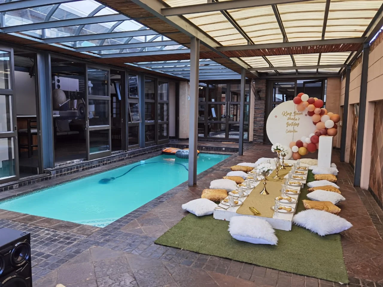 Poolside celebrations at Crystal House