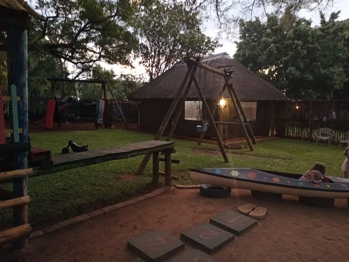 Outdoor play area at Cupcakes and Daisies Venue