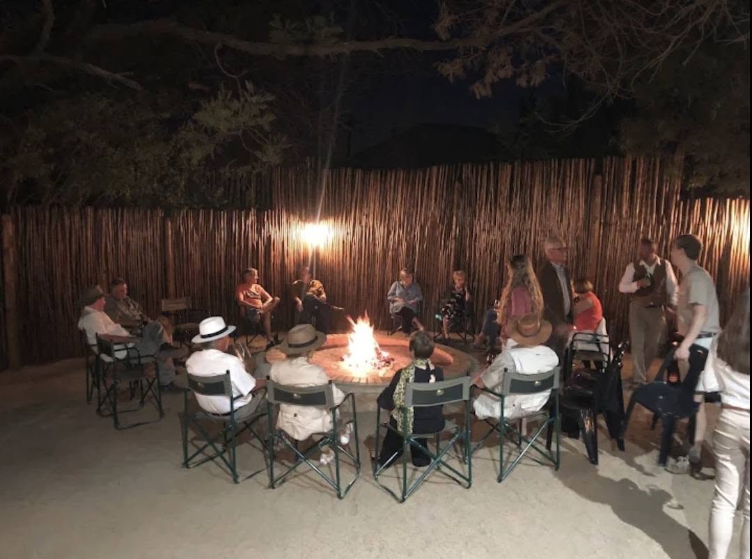 Guests gathered at Riverside Bush Boma